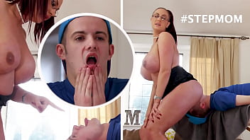 British Milf Emma Butt’s Stepson Sam Bourne Teases Her With A Naughty Massage