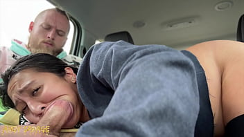 Car Backseat Anal Throatfuck And Creampie Surprise