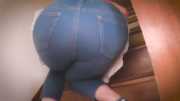 Tight Pants Maid’s Spankable Ass Year-end Cleaning 1